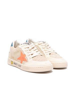 beige leather sneakers GOLDEN GOOSE KIDS | GJF00439F00805015863